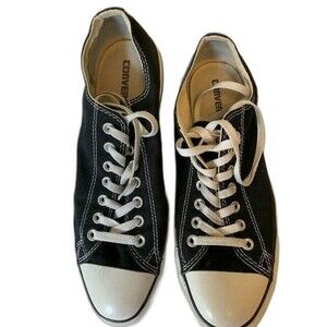 Converse Size 10 Mens All Star Black Sneakers Shoes Low Top Lace Up